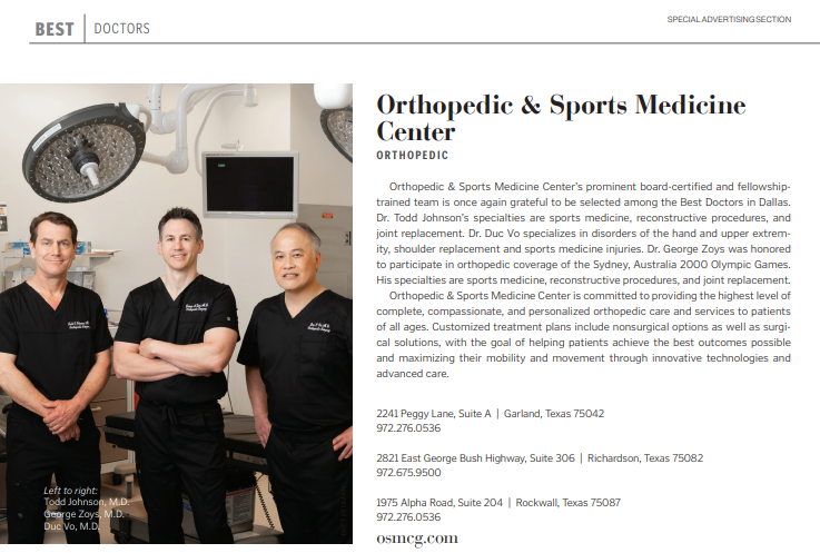 2021 Ortho Sports Medicine Center